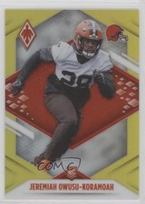 2021 Panini Phoenix Rookie Yellow 21/75 Jeremiah Owusu-Koramoah #166 fm0