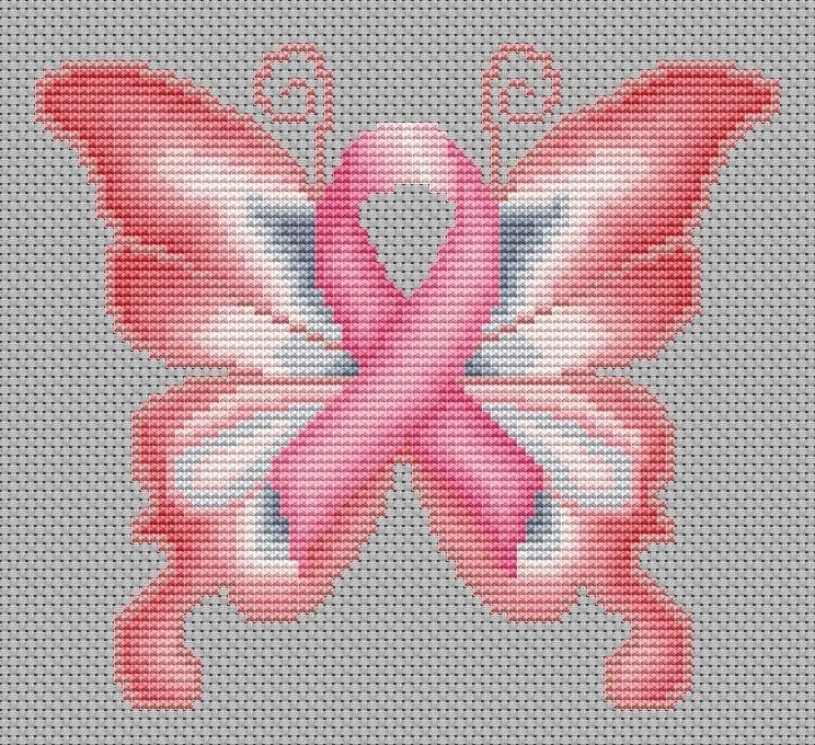 Cinta de Belleza y Esperanza Estampado Punto de Cruz Hágalo Usted Mismo Gráfico Contado Color DMC Foto 3 de 4