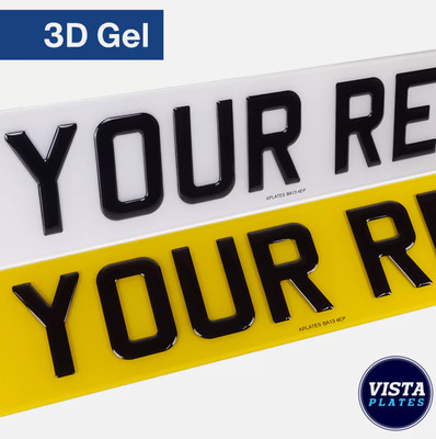 Nummernschild - Premium | 2D | 3D | 4D | 4D Gel | 100% Straßen-/TÜV-Zulassung