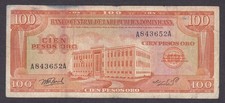 [F-VF, No Tears or Holes] 1976 Dominican Republic 100 Pesos P-113b [016-1]