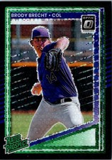 Brody Brecht-2025 Donruss Optic Rated Prospect Black Disco Prizm RC #105 Rockies