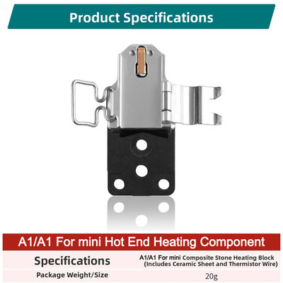 Precision Fit Hot End Heizung für Bambu Lab A1 und A1 für Mini Drucker