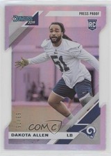 2019 Panini Donruss Rookies Press Proof Silver Die-Cut 53/75 Dakota Allen 0o6v