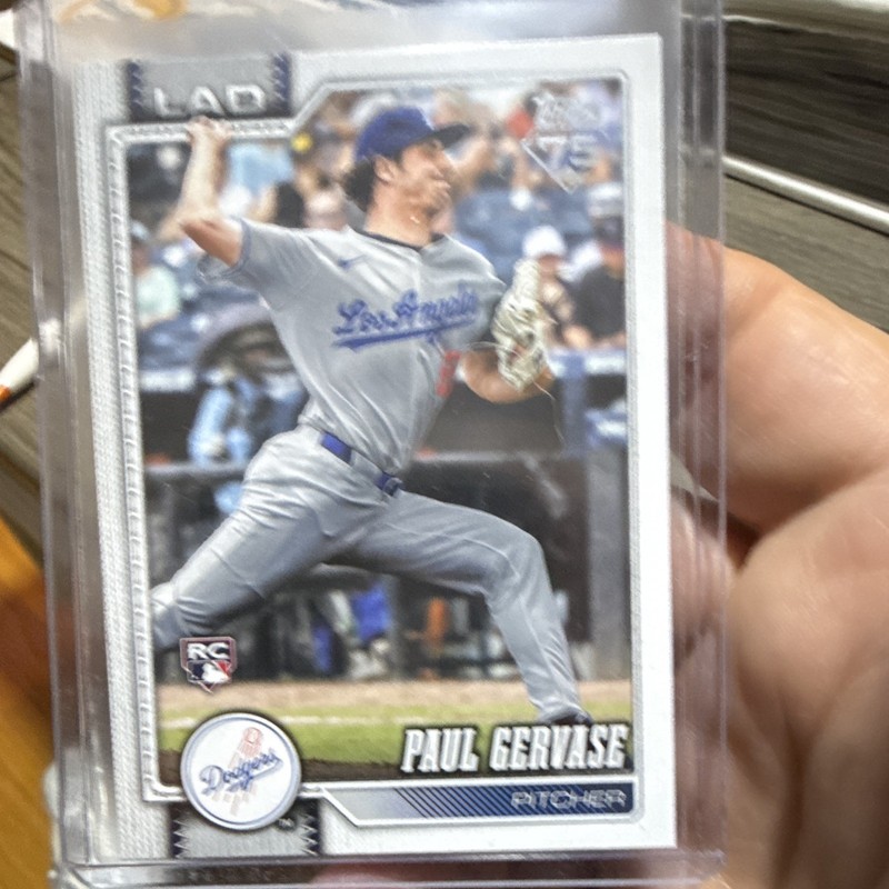 Topps 2026 Series Two Paul Gervase Los Angeles Dodgers Rookie Card #611