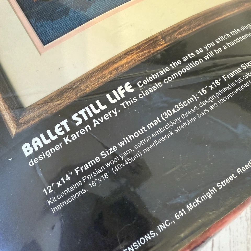 1985 Dimensions BALLET STILL LIFE Needlepoint  Kit #2274 12"x14" Music Lover - Image 4 of 4