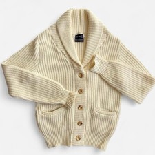 Vintage Cozy Classic Preppy Cream Cardigan