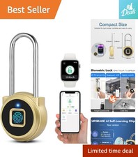 Portable Keyless Fingerprint Padlock - Bluetooth, 20 Fingerprints, 2.1 Inch