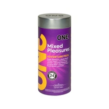 One Mixed Pleasures Condoms - Premium Latex - 24 count