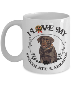 chocolate labrador mug