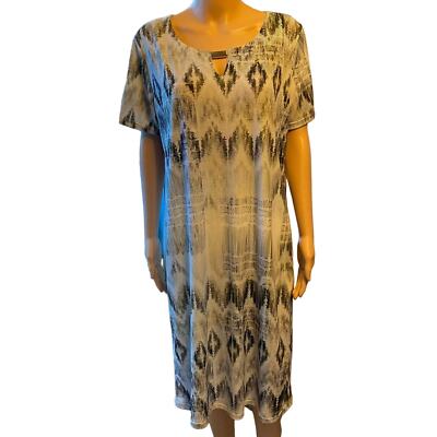 Jennifer Close Made In Italy Casual Shift Dress midi Women Size L