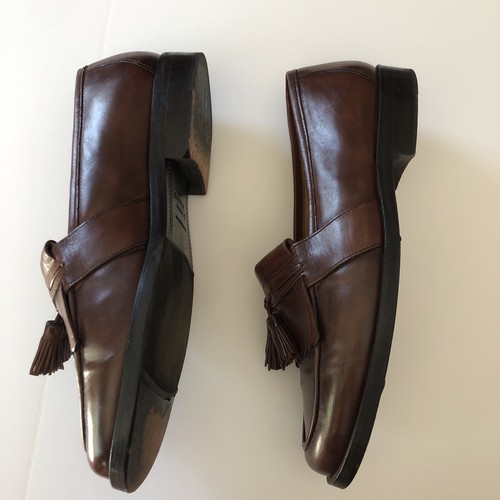 Mens Hand Crafted Brown Dress Shoes Size 9.5 JOHNSTON & MURPHY - Picture 3 of 11