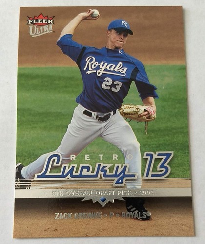 ZACK GREINKE, 2006 FLEER ULTRA RETRO "LUCKY 13" #248, ROYALS