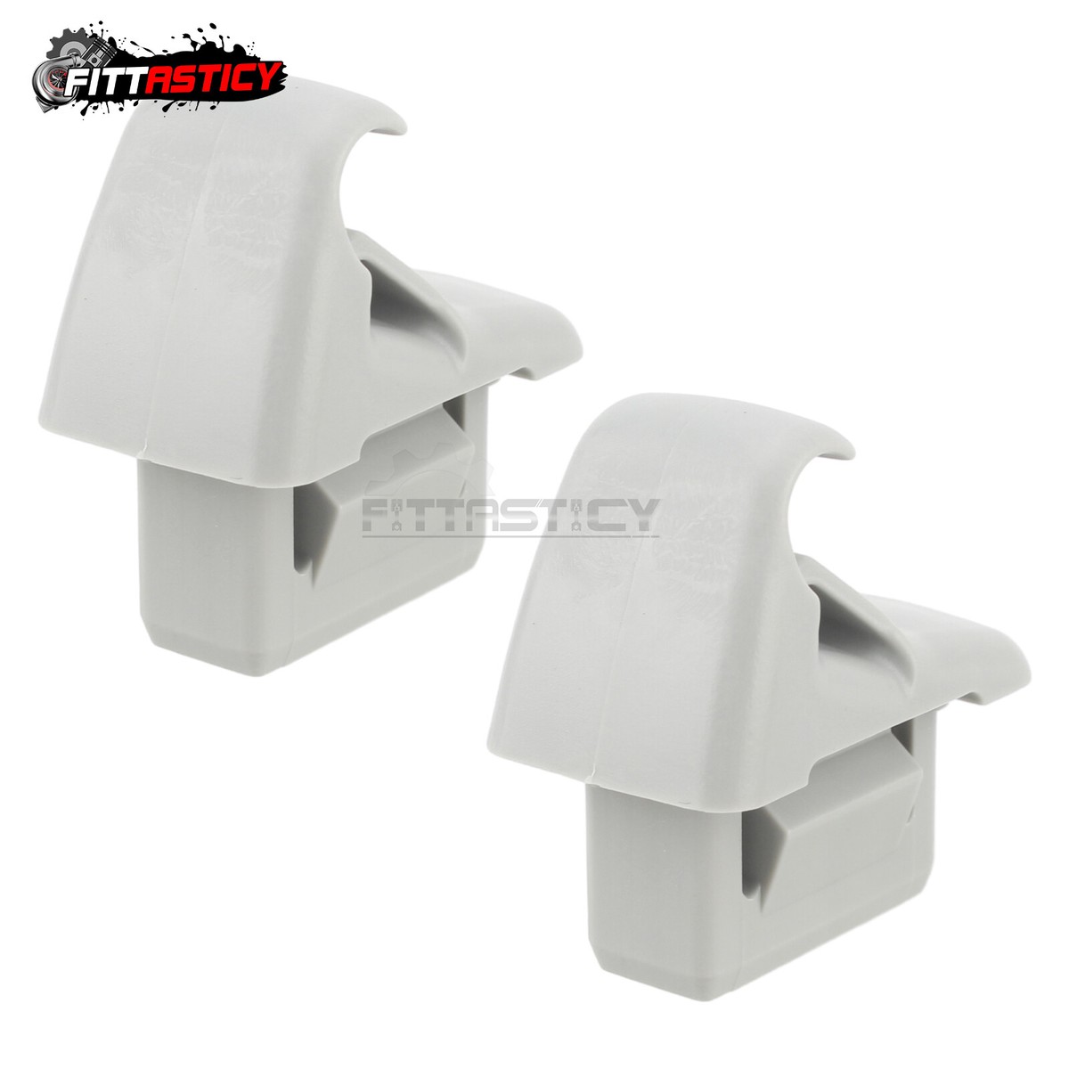 2X Sun Visor Holder-Clip Grey MR654343 For Mitsubishi ASX (2012