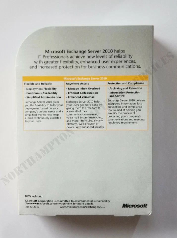 Microsoft Exchange Server 2010 Standard with 5 CALs 312-03978 Academic Use -VAT - Image 2 of 2