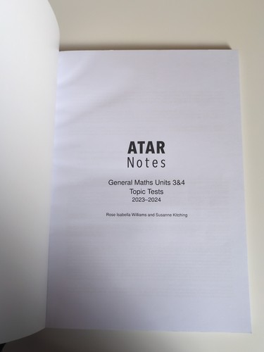 ATAR Notes VCE General Maths 3&4 Topic Tests (2023-2024) - Picture 3 of 3