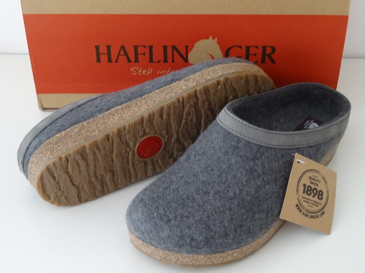 Haflinger Grizzly Torben Pure Wool Mens 44 Slip On Clogs Cork Rubber Haflinger Grizzly Torben Men main image 2