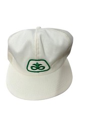 K product Pioneer Seed Corn WHITE SNAP BACK Farmer CAP HAT MADE IN USA