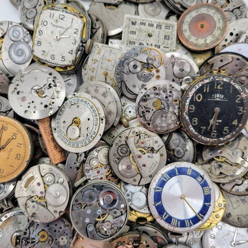 Mixed Lot Of 5 Untested Used Mechanical Watch Movements For Parts  (Lot F)