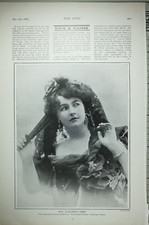1903 PRINT MISS ELIZABETH KIRBY PLAYING EMPRESS JOSEPHINE LYRIC THEATRE PLAYERS