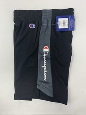 Champion Boys Heritage Script Mesh Basketball Shorts Black Gray - Size 6