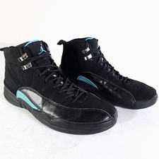 Nike Air Jordan Retro 12 Nubuck Shoes Black University Blue 2008 NO INSOLES