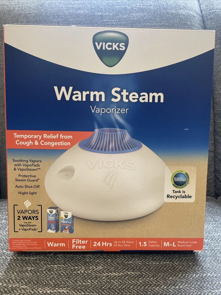 Vicks Vapo Filter Free V150SG Cool-Warm Steam Vaporizer Tabletop Humidifier - Image 3 of 4