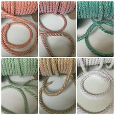 Metallic Lurex Twisted Cord Rope 6mm All Colours Available