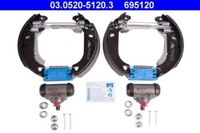 2X ATE 03.0520-5120.3 Bremsbackensatz Passend FüR Fiat Lancia