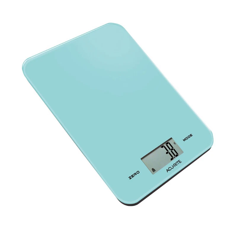 100% Genuine! ACURITE Large Slim Line Digital Kitchen Scale 1g/8kg Tiffany Blue!