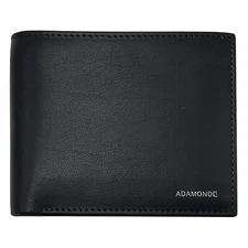 Men's minimalist Dark Gray leather wallet | Slim wallet | New