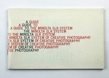 Guide to the Minolta SLR System of Creative Photography - Original Booklet