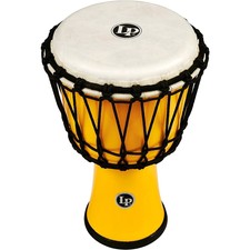 LP World Rope-Tuned Circle Djembe, 7 in. Yell...