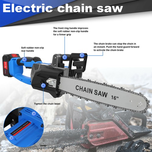 42V 16-Inch Electric Cordless Chainsaw 