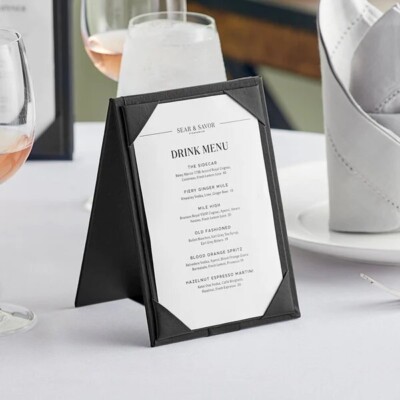 4x6inches 10pc Double-Sided Menu A-Frame Holder Table Tent Restaurant Cafe Black