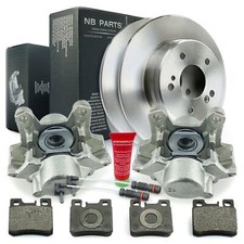 2x Bremssattel 38mm Bremsscheiben Bremsbeläge hinten für Mercedes-Benz W202 S202