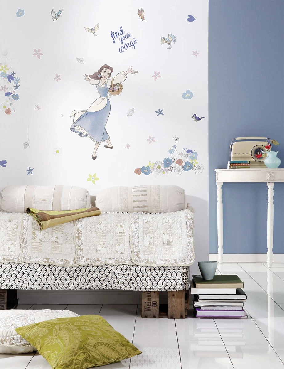 Juego De Pegatinas Belle 50x70 Cm Grande La Bella Y La Bestia Disney 34 Piezas