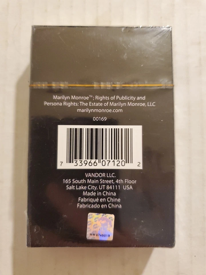 Marilyn Monroe Playing Cards 52 cards 2 Jokers Sealed New - Black Dress - Image 2 of 4