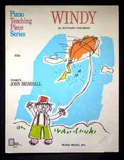 Sheet Music::WINDY Piano Teaching Piece::Ruthann Friedman  1967