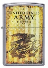 Zippo Windproof United States Army Lighter, Flag with Eagle, 49315, New In Box