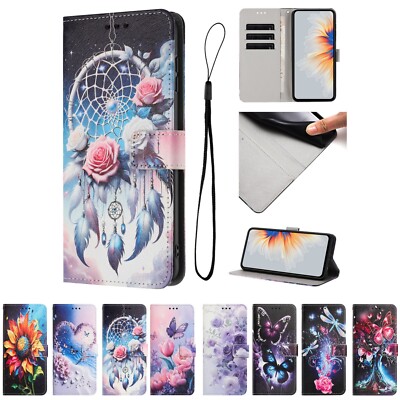 For Motorola Moto G Power/Play/Stylus 5G 2025/2024 Flower PU Leather Flip Case