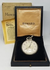 FAPW195 1924 G.F., E. Howard P/W, Gr Series 12, Sz 10s, 17 J, w/Original Box.