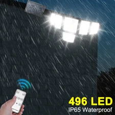 5000LM Solar Lights Outdoor Waterproof Motion Sensor Security Wall Lamp 496LED