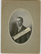 Antique Matted Photo - Burlington Family Young Man - (George) 