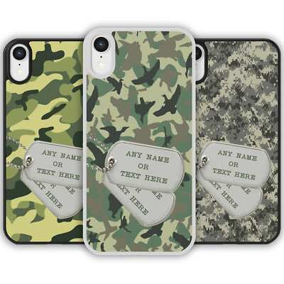 PERSONALISED NAME ARMY CAMOUFLAGE Phone Case Cover