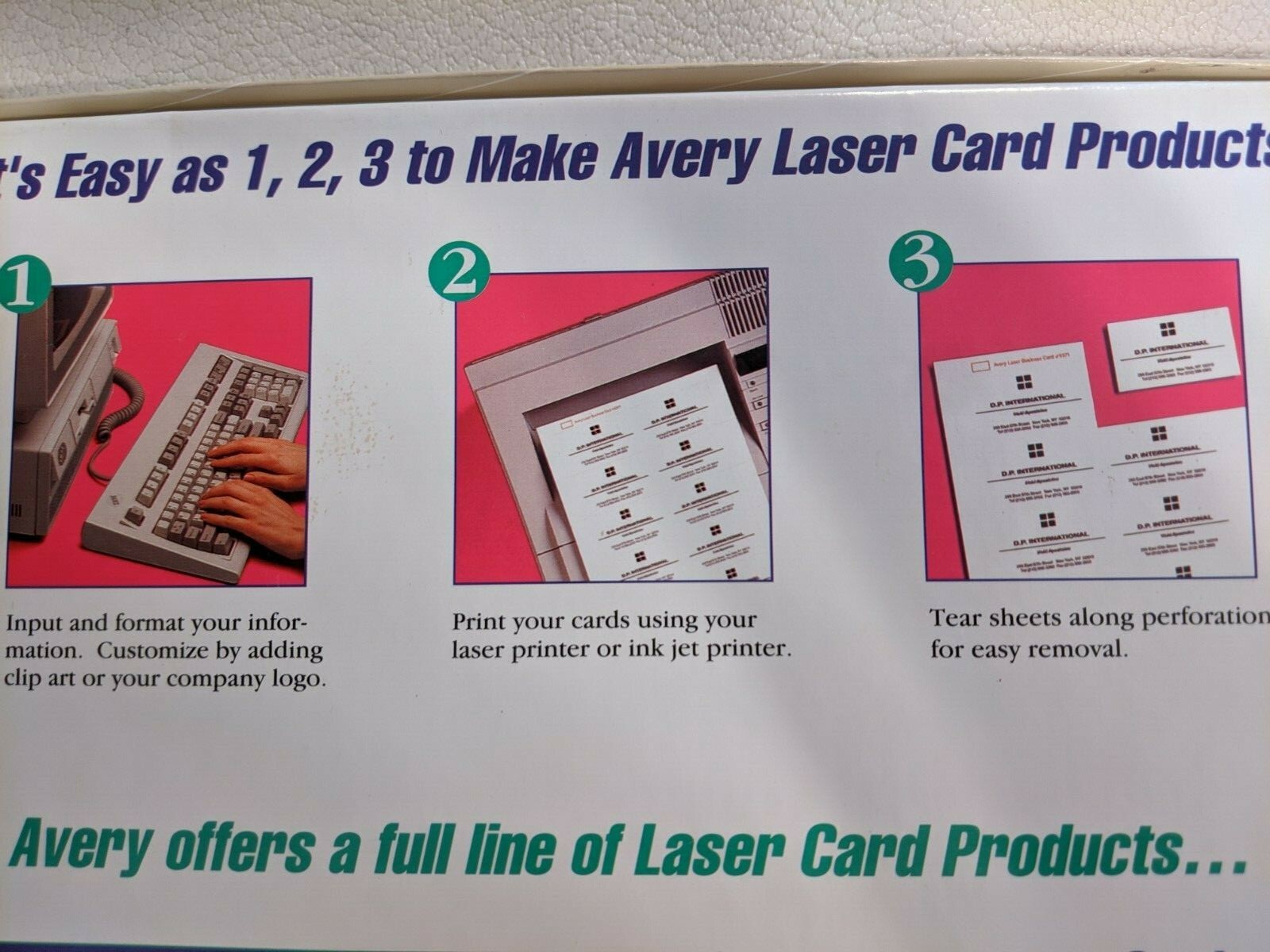 Avery Laser Printer Rotary Cards Rolodex 50 Perforated Sheets 400