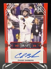 2022 Leaf Draft Chase Garbers Autograph Rookie RC Red Parallel#BA-CG1 Mint