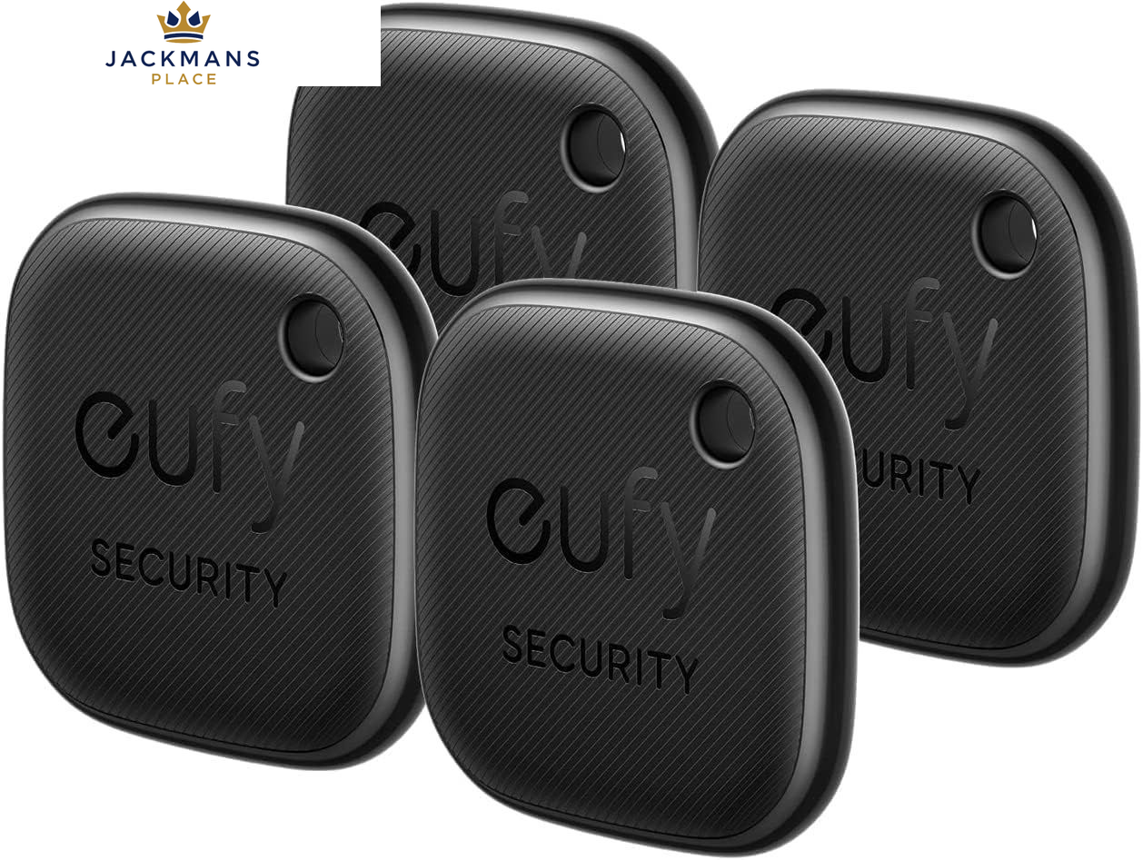 eufy Security SmartTrack Link Bluetooth Item Finder and Key 4er-Pack, Black