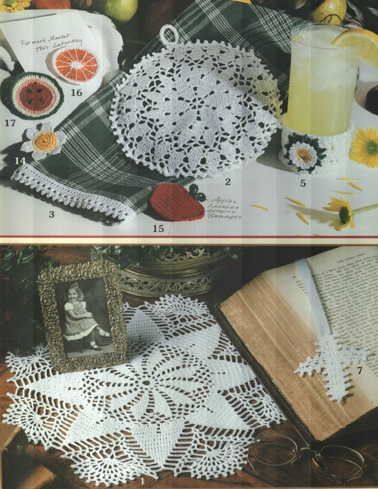 USED BEAUTIFUL BAZAAR PROJECTS 35 DESIGNS HOME DECOR CROCHET PATTERN BOOK - Image 2 of 4