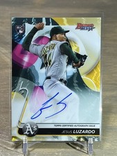 2020 Bowman's Best Jesus Luzardo RC Rookie Autograph #B20-JL On Card Signature. rookie card picture