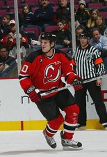 Center Erik Rasmussen New Jersey Devils skates v the Colorad- Ice Hockey Photo